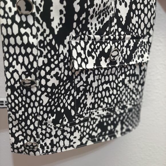 Christopher & Banks Black & White Design Blazer Jacket l Size: M - Picture 4 of 9